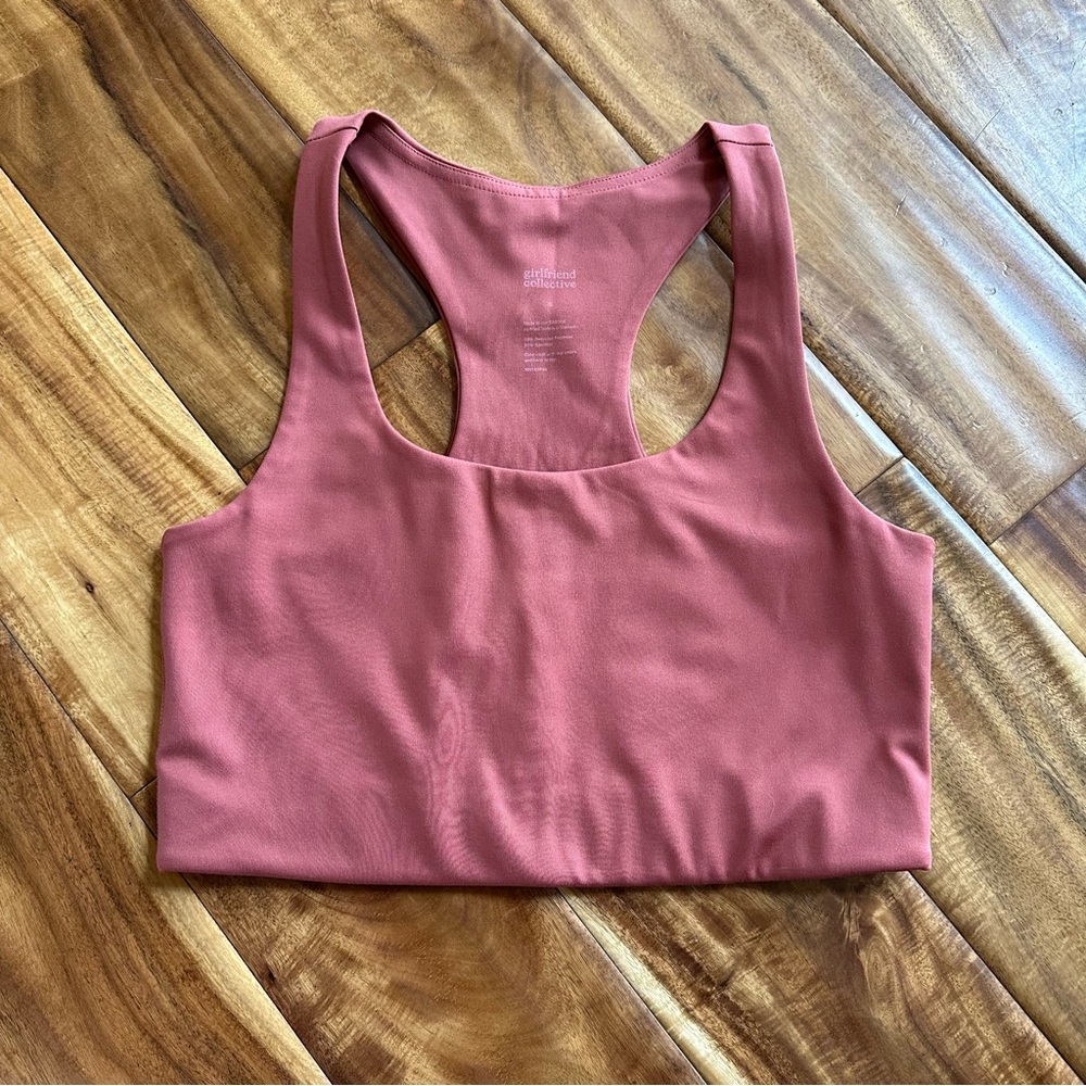 Girlfriend Collective Rust Racerback Sports Bra